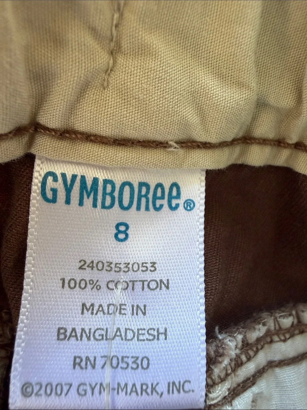 Gymboree Brown Cargo Pants with Multiple Pockets